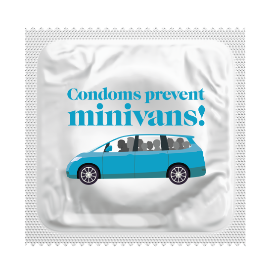condoms prevent minivans image.
