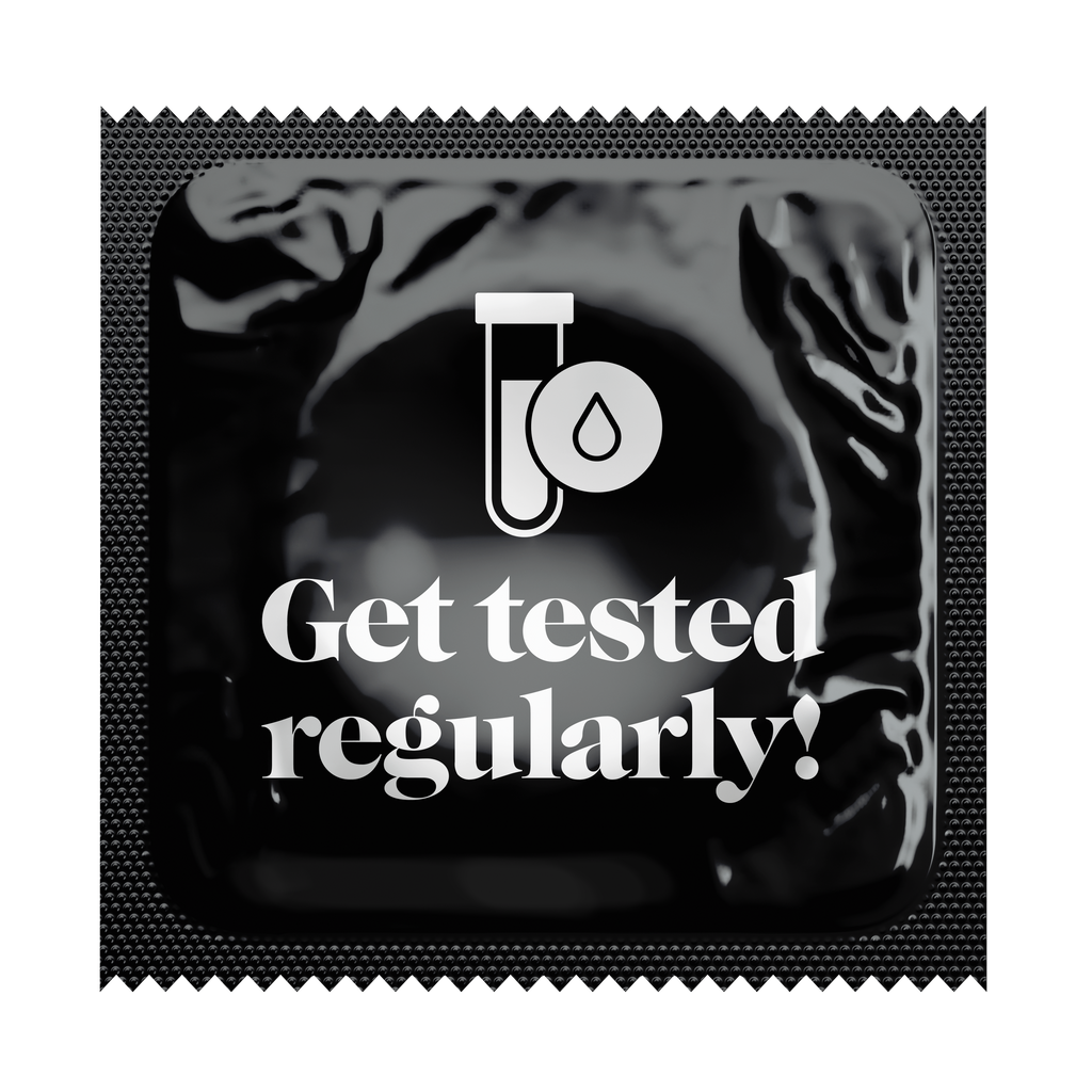 Get Tested Regularly HIV Awareness Condoms, Bag of 50 – Custom Condoms®