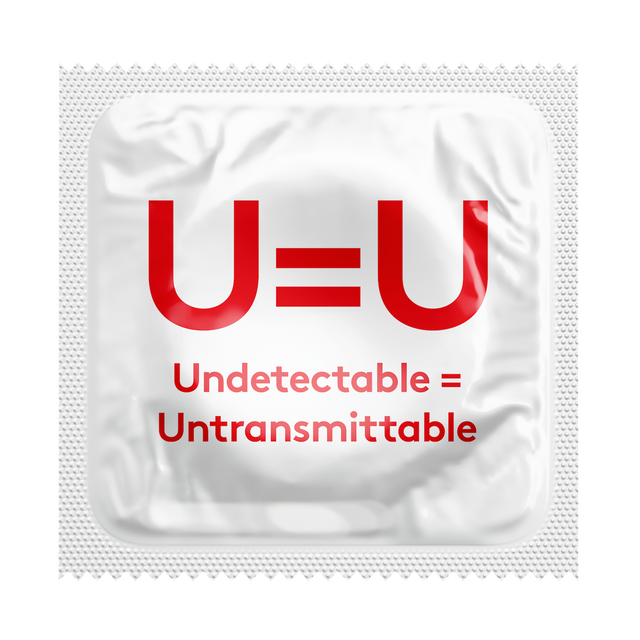 Undetectable = Untransmittable HIV Awareness Condoms, Bag of 50