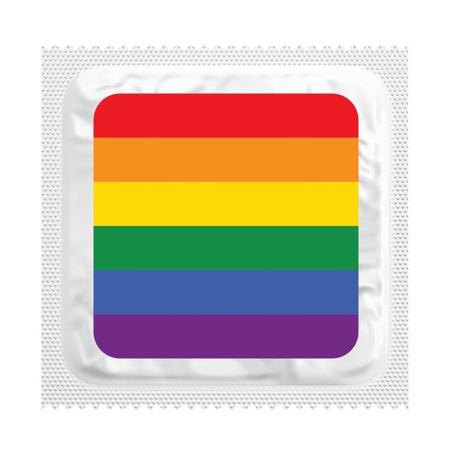 6 Color Pride Flag Condoms, Bag of 50