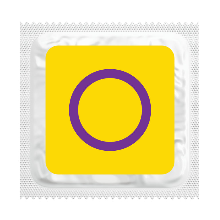 Intersex Pride Flag Condoms, Bag of 50