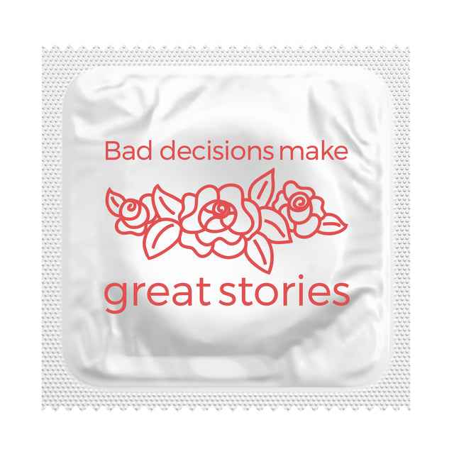 Bad Decisions Make Great Stories Bachelorette Party Condoms, Bag of 50