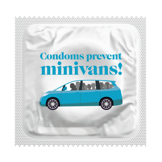 condoms prevent minivans image.