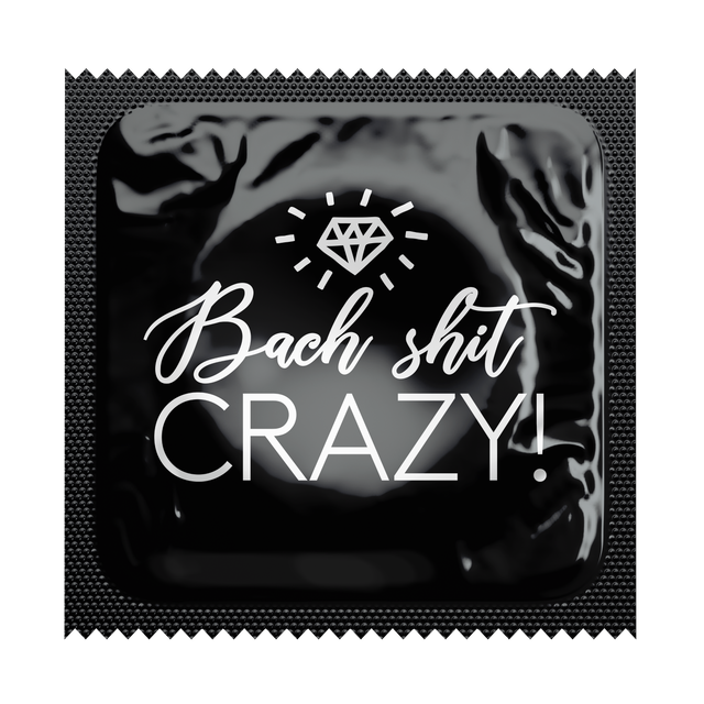 Bach Shit Crazy Bachelorette Party Condoms, Bag of 50