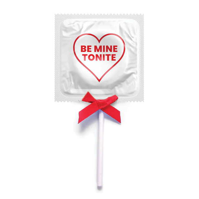 Be Mine Condom Pops, Bag of 50