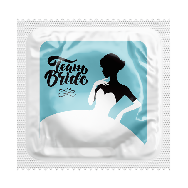 Team Bride Bachelorette Party Condoms, Bag of 50