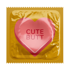 Naughty Candy Hearts Condoms, Bag of 50
