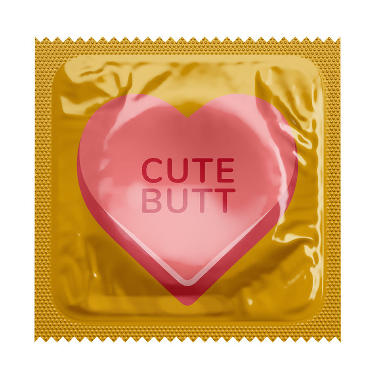 Naughty Candy Hearts Condoms, Bag of 50