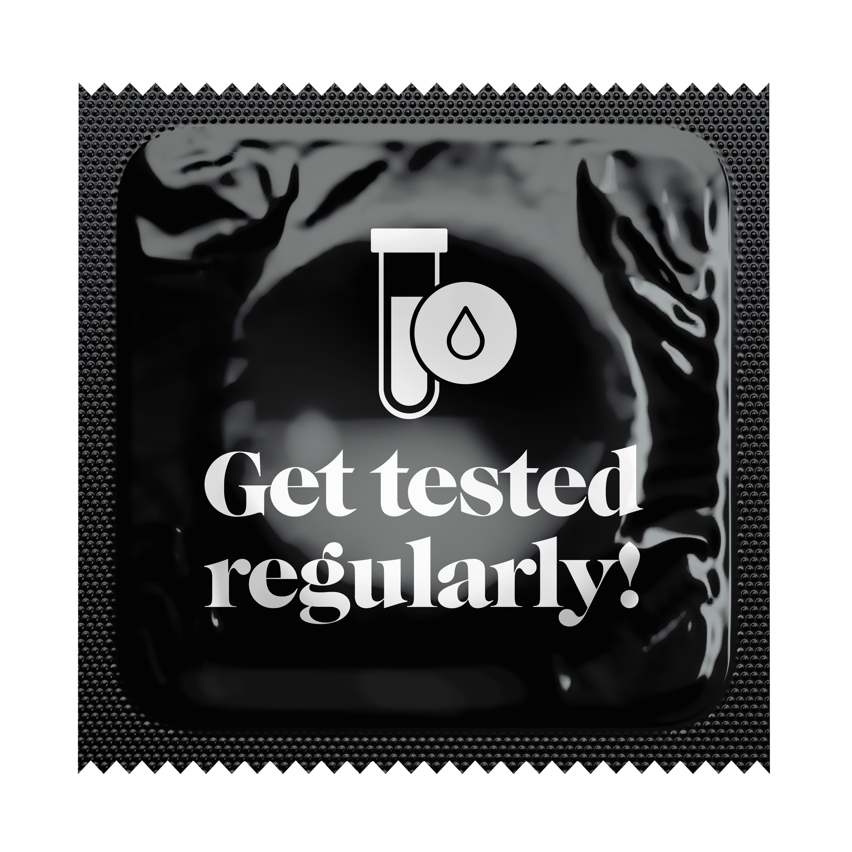 Get Tested Regularly HIV Awareness Condoms, Bag of 50
