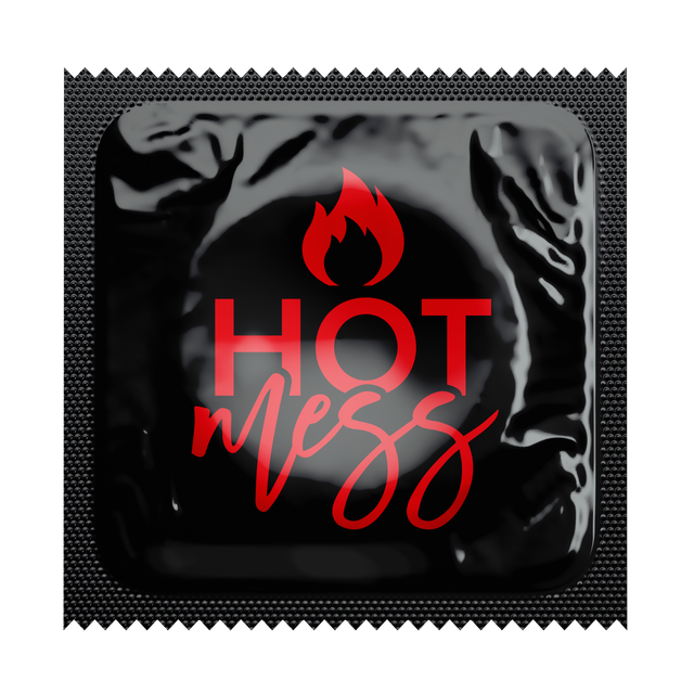 Hot Mess Bachelorette Party Condoms, Bag of 50