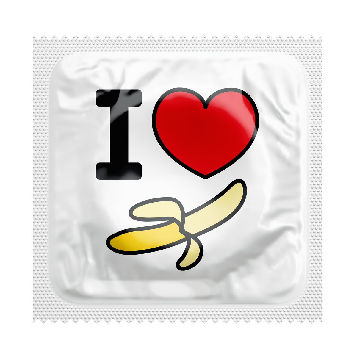 I Heart Bananas Humorous Condoms, Bag of 50