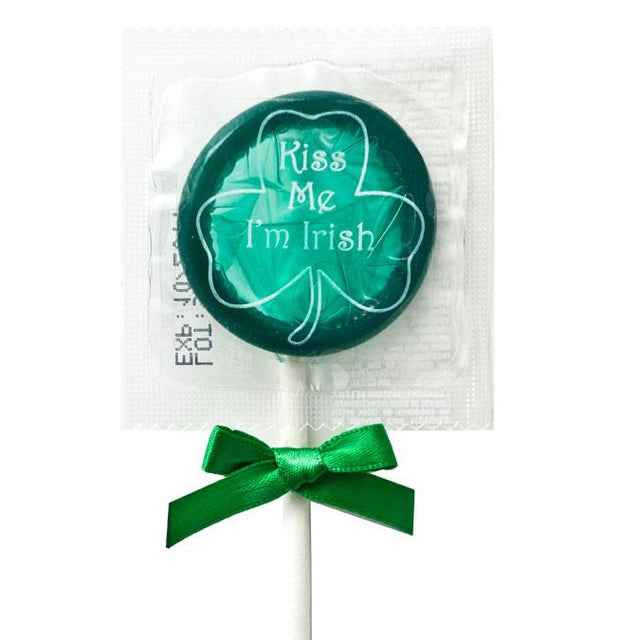 Kiss Me I'm Irish Condom Pops, Bag of 50