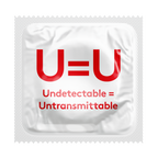 Undetectable = Untransmittable HIV Awareness Condoms, Bag of 50