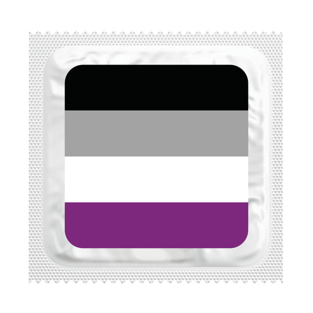 The Flag for the Asexual Community Condoms, Bag of 50