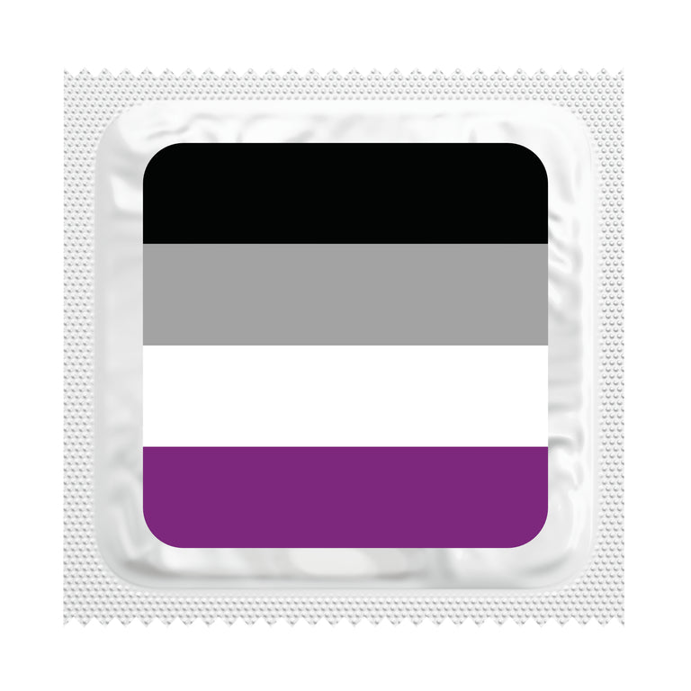 The Flag for the Asexual Community Condoms, Bag of 50