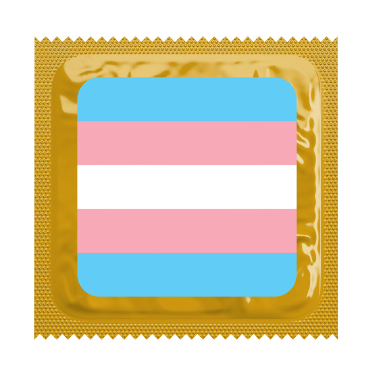 Transgender Pride Flag Condoms, Bag of 50