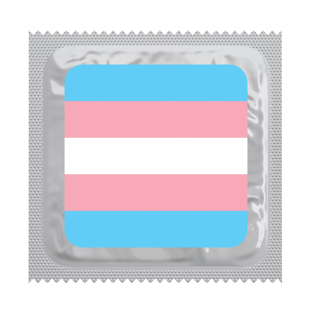 Transgender Pride Flag Condoms, Bag of 50