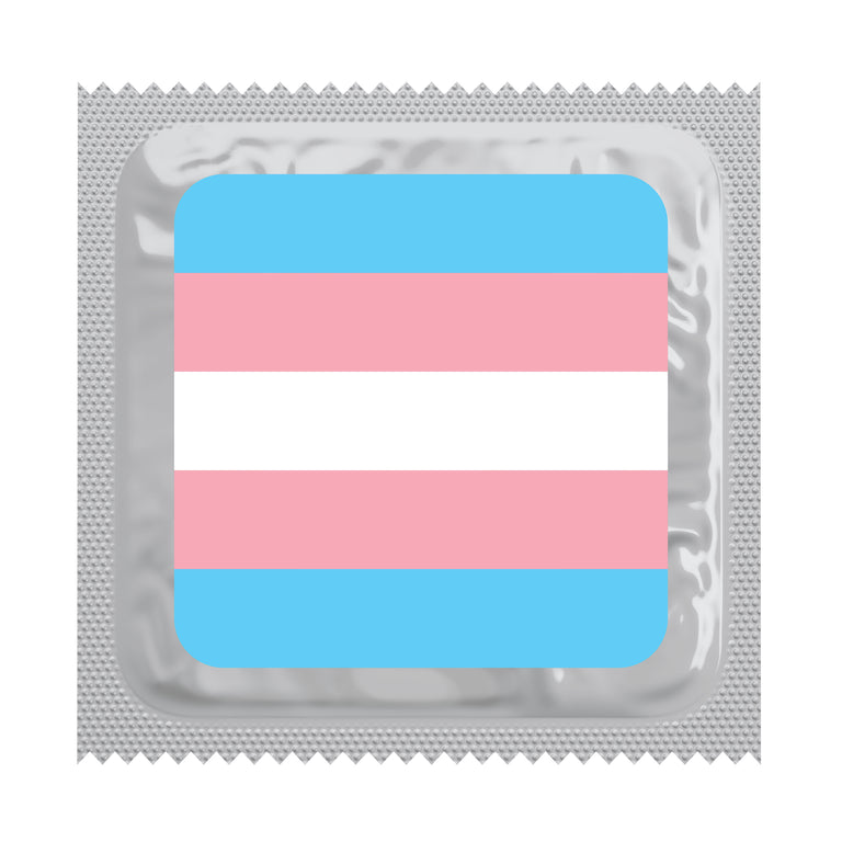 Transgender Pride Flag Condoms, Bag of 50