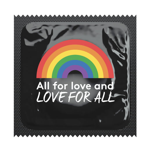 All for Love Rainbow Pride Condoms, Bag of 50