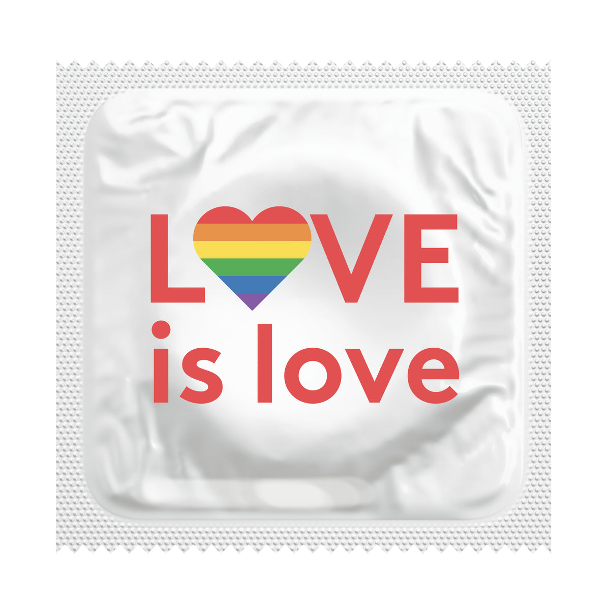 Love is Love Heart Condoms, Bag of 50