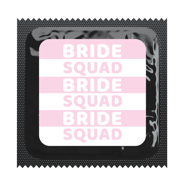 Bride Squad Bachelorette Party Condoms, Bag of 50