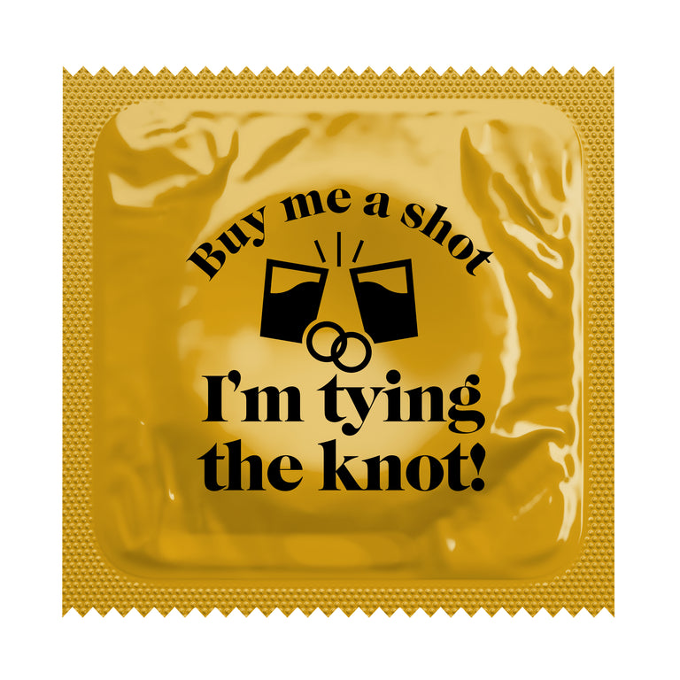 Buy Me A Shot i'm Tying the Knot Bachelorette Party Condoms, Bag of 50
