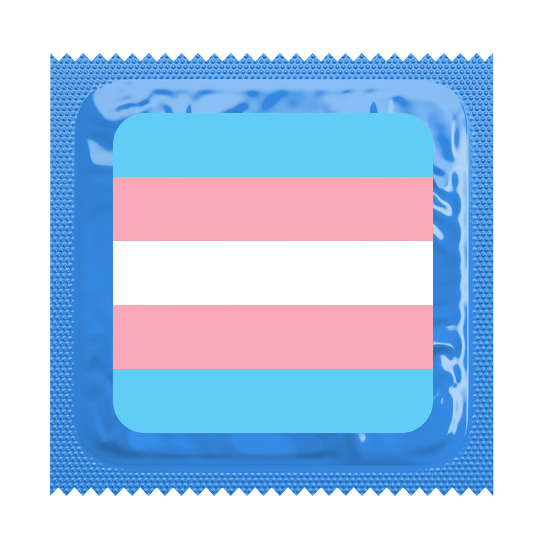 Transgender Pride Flag Condoms, Bag of 50